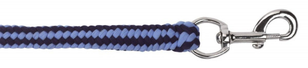 Führstrick Hippo in der Farbe hellblau/ dunkelblau, Führstrick mit Karabinerhaken
