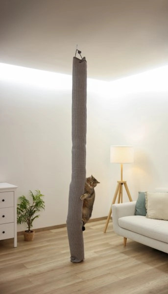 Klettersack Climber für Katzen aus hochwertigem Sisalteppich, 240 cm hoch