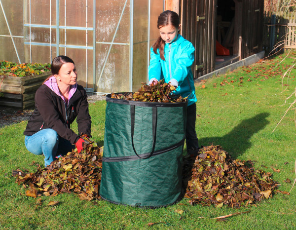 Gartentasche Pop-up, praktischer Faltbeutel für Laub und andere Gartenabfälle