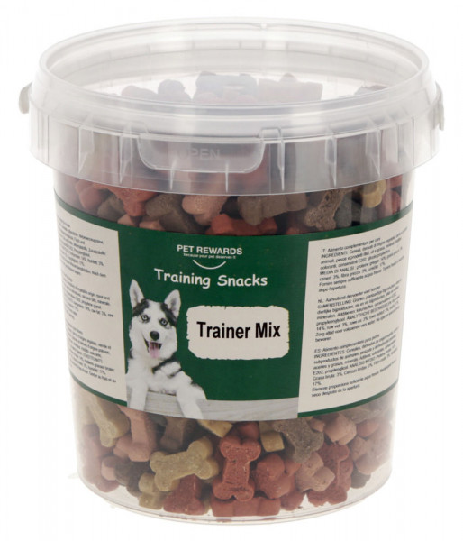 Pet Rewards Trainer Mix, Hundesnack aus Getreide, mit Huhn, Lamm, Pansen und Lachs, 500 g