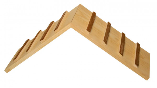Holzbrücke Nature aus unbehandeltem Holz, als Unterschlupf, zum Spielen oder für den Käfig Ein- und Ausstieg