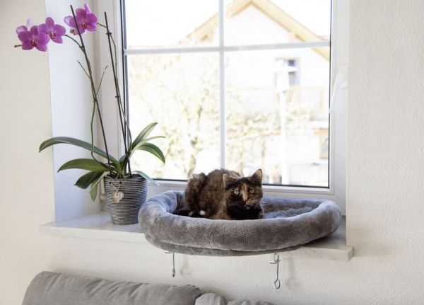 Fensterliegebett für Katzen, passend für alle Fensterbänke
