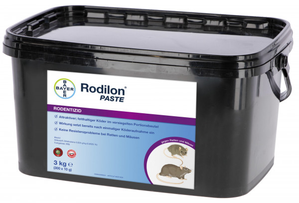 Paste Rodilon®*, attraktiver, fetthaltiger Köder gegen Haus-, Wanderratte und Hausmaus