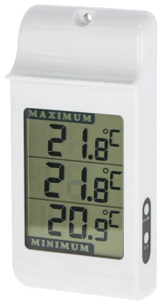 Max-Min-Thermometer digital mit Umschaltung zwischen °C und °F