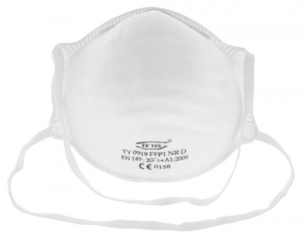 Feinstaubmaske FFP1 NR D Atemschutzmaske gegen Staub, Pollen, Rost, Ziegelstaub, wässrige Aerosole