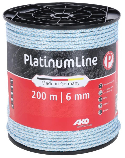 Weidezaunseil PlatinumLine - leitfähig, robust und sicher, 200 m